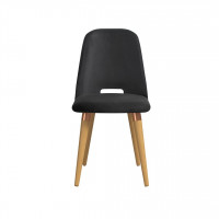Manhattan Comfort 1020565 Selina Velvet Accent Chair in Black
